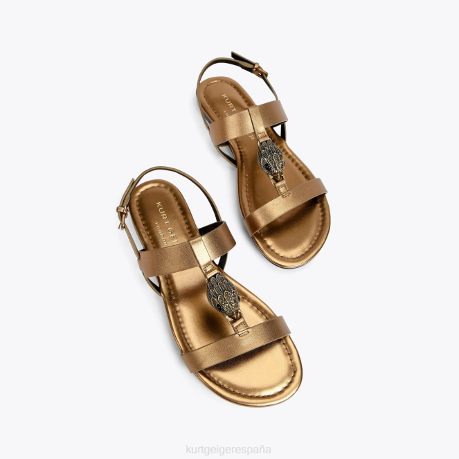 Kurt Geiger mujer sandalia plana london hampton 2LPR430 | calzados bronce